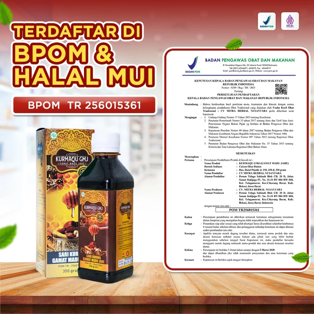 Kurmaqu Terbuat Dari Sari Kurma Alami Gamat Emas Dan Juga Jahe 3