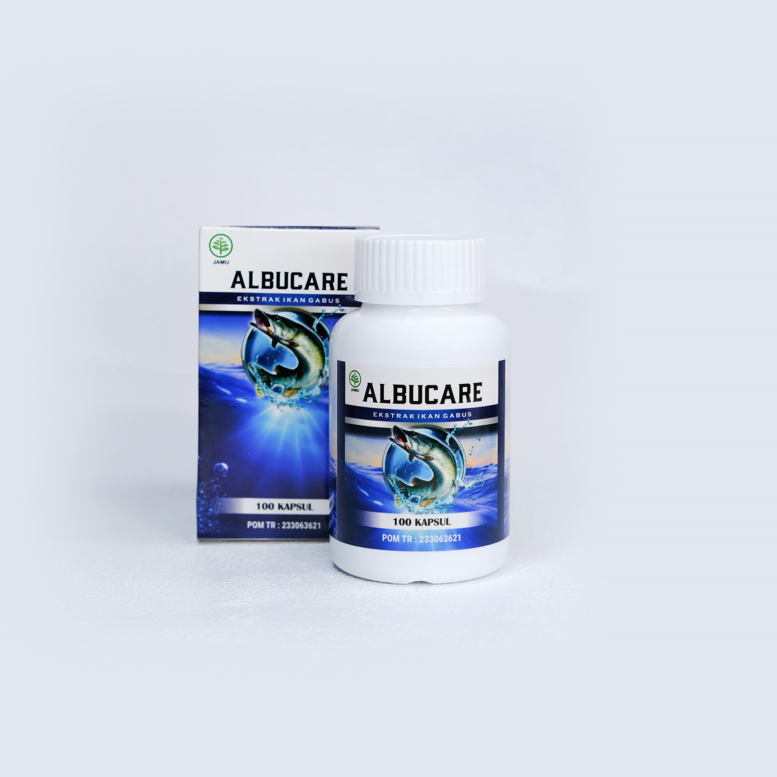 ALBUCARE Kapsul Ekstrak Ikan Gabus Obat Herbal Penyembuh Luka Jahitan Luka Bekas Operasi Luka Kecelakaan Pengering Luka